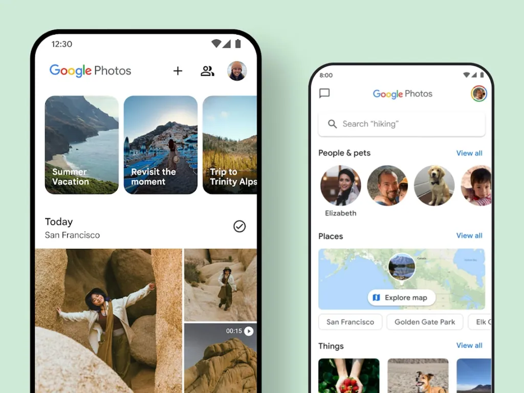 Google Фото: воспоминания, люди и питомцы, места на карте