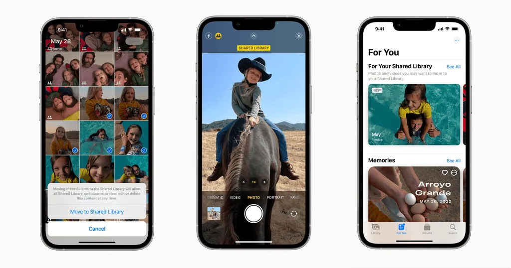 مكتبة iCloud المشتركة للصور على iPhone